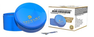 TSUNAMI DRY HERB GRINDER (63MM/4 PART) BLUE*FOR TOBACCO USE ONLY*  **NO RETURNS**