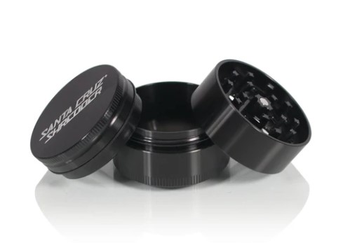 SANTA CRUZ ALUMINUM GRINDER 3PC MEDIUM - BLACK