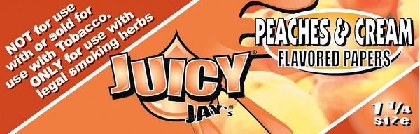 JUICY JAYS 1 1/4 PEACHES & CREAM*ONLY FOR LEGAL HERBS*