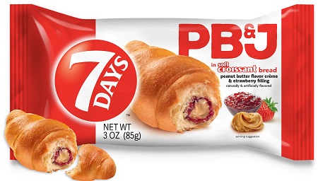 7 DAYS CROISSANT PB & STRAW JELLY 3oz(45 DAYS SHELF LIFE)