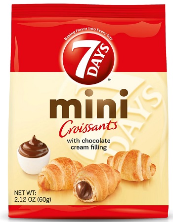 7 DAYS MINI CROISSANTS CHOCOLATE 2.12oz(45 DAYS SHELF LIFE)