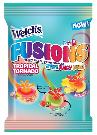 WELCH'S FRUIT SNACKS (4OZ) FUSIONS TROPICAL TORNADO**AVAILABLE 1/20/2026**