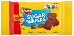 KEEBLER SUGAR WAFERS CHOCOLATE 4.4OZ KING SIZE