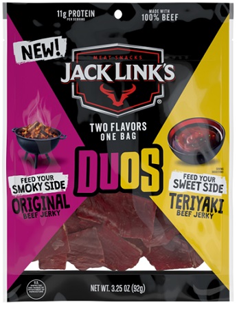 JACK LINK'S 3.25OZ DUOS ORIGINAL & TERIYAKI*$3.00 OFF PER CASE*