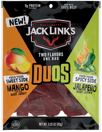 JACK LINK'S 3.25OZ DUOS MANGO JALAPENO*$3.00 OFF PER CASE*