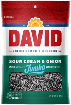 DAVID JUMBO SOUR CREAM & ONION SEEDS12/5.25OZ