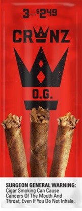 CRWNZ WOODS 3/$2.49 O.G. (ROUGH CUT)