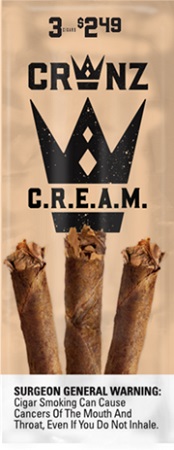 CRWNZ WOODS 3/$2.49 C.R.E.A.M. (ROUGH CUT)