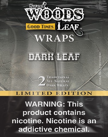 SWEET WOODS *WRAPS* DARK LEAF 2PK**LIMITED EDITION AVAILABLE WHILE INVENTORY LASTS**