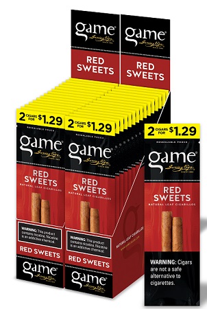 GAME CIGARILLOS $1.29 RED 2PK