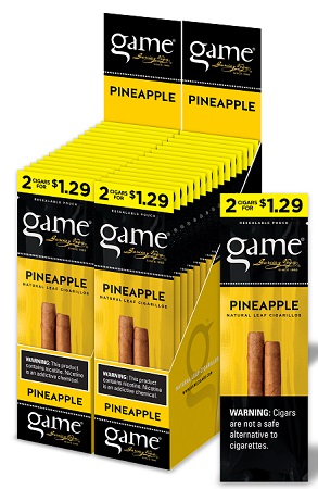 GAME CIGARILLOS $1.29 PINEAPPLE 2PK