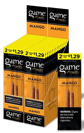 GAME CIGARILLOS $1.29 MANGO 2PK