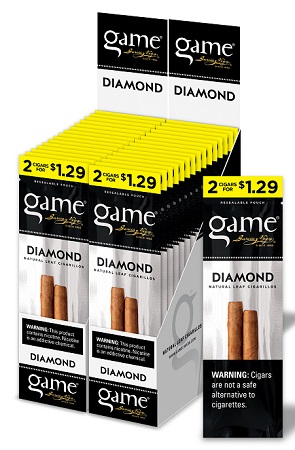 GAME CIGARILLOS $1.29 DIAMOND 2PK