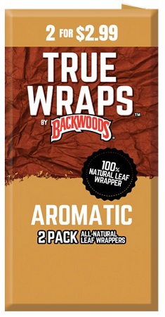 BACKWOODS TRUE WRAPS 2PK $2.99 AROMATIC**AVAILABLE 3/2/2026**