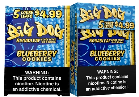 BIG DOG BROADLEAF WRAP 5/$4.99 BLUEBERRY COOKIES**LIMITED EDITION AVAILABLE WHILE INVENTORY LASTS**