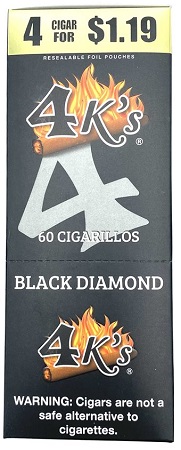 4 KINGS CIGARILLOS 4/$1.19 BLACK DIAMOND