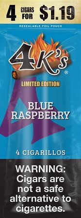 4 KINGS CIGARILLOS 4/$1.19 BLUE RASPBERRY