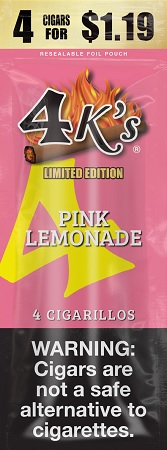 4 KINGS 4/$1.19 POUCH PINK LEMONADE**LIMITED EDITION *$1.00 OFF PER BOX 10/28/25-12/12/25 RETAIL ONLY*