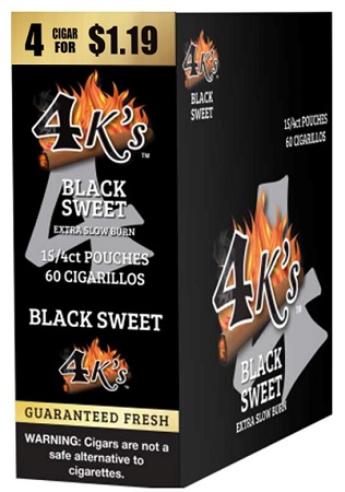 4 KINGS CIGARILLOS 4/$1.19 BLACK SWEET
