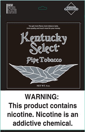 KENTUCKY SELECT PIPE TOBACCO 6OZSILVER (ULTRA LT)