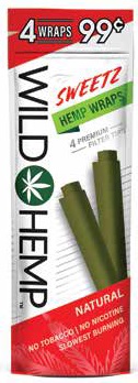 WILD HEMP 4/.99 WRAPS SWEETZ(NO TOBACCO/NO NICOTINE)