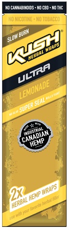 KUSH ULTRA HEMP WRAP (LEMONADE)**CONTAINS NO TOBACCO OR NICOTINE**