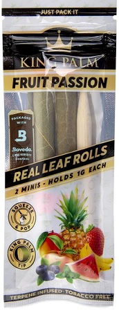 KING PALM MINI ROLLS FRUIT PASSION(FREE OF TOBACCO & ADDITIVES)