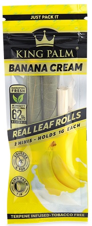 KING PALM MINI ROLLS BANANA CREAM(FREE OF TOBACCO & ADDITIVES)
