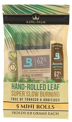 KING PALM POUCHES MINI 5PK(FREE OF TOBACCO & ADDITIVES)