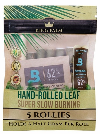 KING PALM POUCHES ROLLIE 5PK(FREE OF TOBACCO & ADDITIVES)