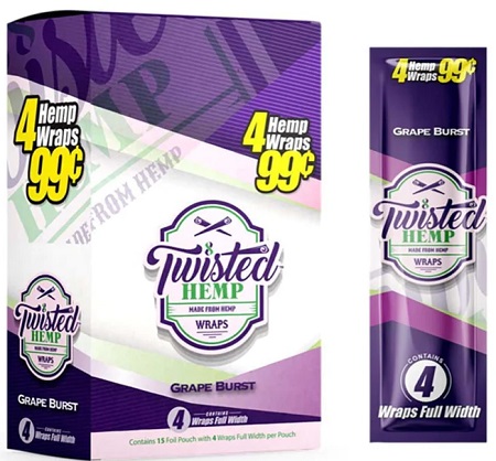 TWISTED HEMP WRAPS 4/.99 GRAPE BURST