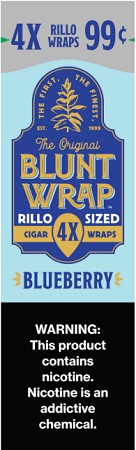 BLUNT WRAP 4/99 BLUEBERRY 15/4PK