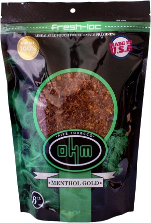 OHM P.TOB 6OZ MENTHOL GOLD-LT.GRN
