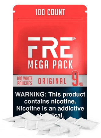 FRE NICOTINE POUCHES MEGA 9MG ORIGINAL (100CT)*$15.00 OFF PER BOX*