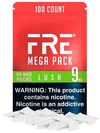 FRE NICOTINE POUCHES MEGA 9MG LUSH (100CT)*$15.00 OFF PER BOX*