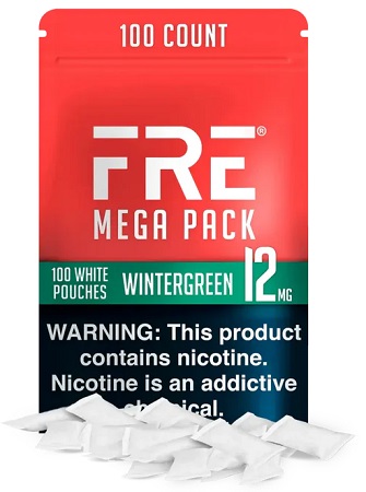 FRE NICOTINE POUCHES MEGA 12MG WINTERGREEN (100CT)*$15.00 OFF PER BOX*