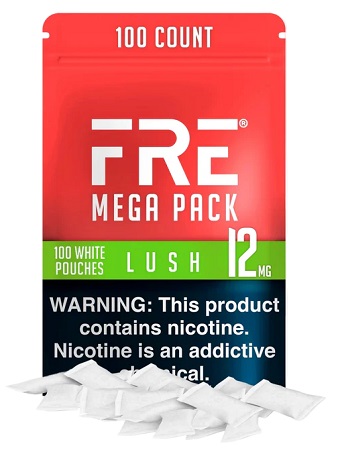 FRE NICOTINE POUCHES MEGA 12MG LUSH (100CT)*$15.00 OFF PER BOX*