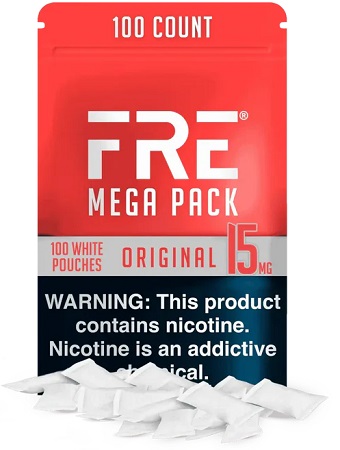 FRE NICOTINE POUCHES MEGA 15MG ORIGINAL (100CT)*$15.00 OFF PER BOX*