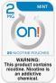 ON! NICOTINE POUCHES 2MG MINT (CONTAINS NO TOBACCO)