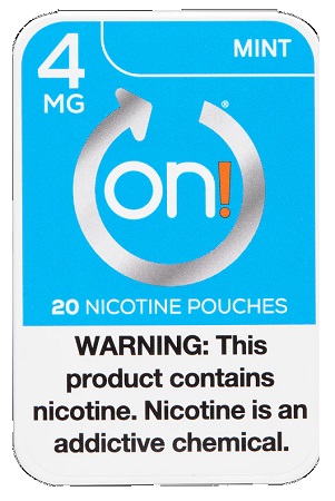 ON! NICOTINE POUCHES 4MG MINT (CONTAINS NO TOBACCO)