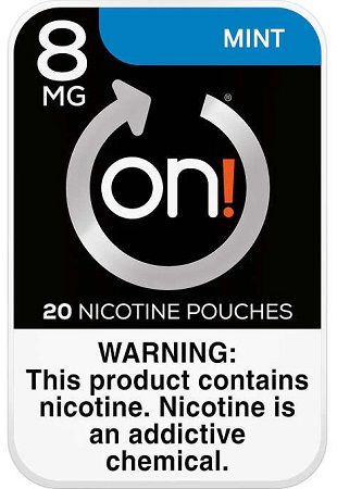 ON! NICOTINE POUCHES 8MG MINT (CONTAINS NO TOBACCO)