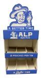 ALP NIC. POUCHES - 2 TIER CARDBOARD DISPLAY**FREE W/ PURCHASE OF 6 ROLLS**